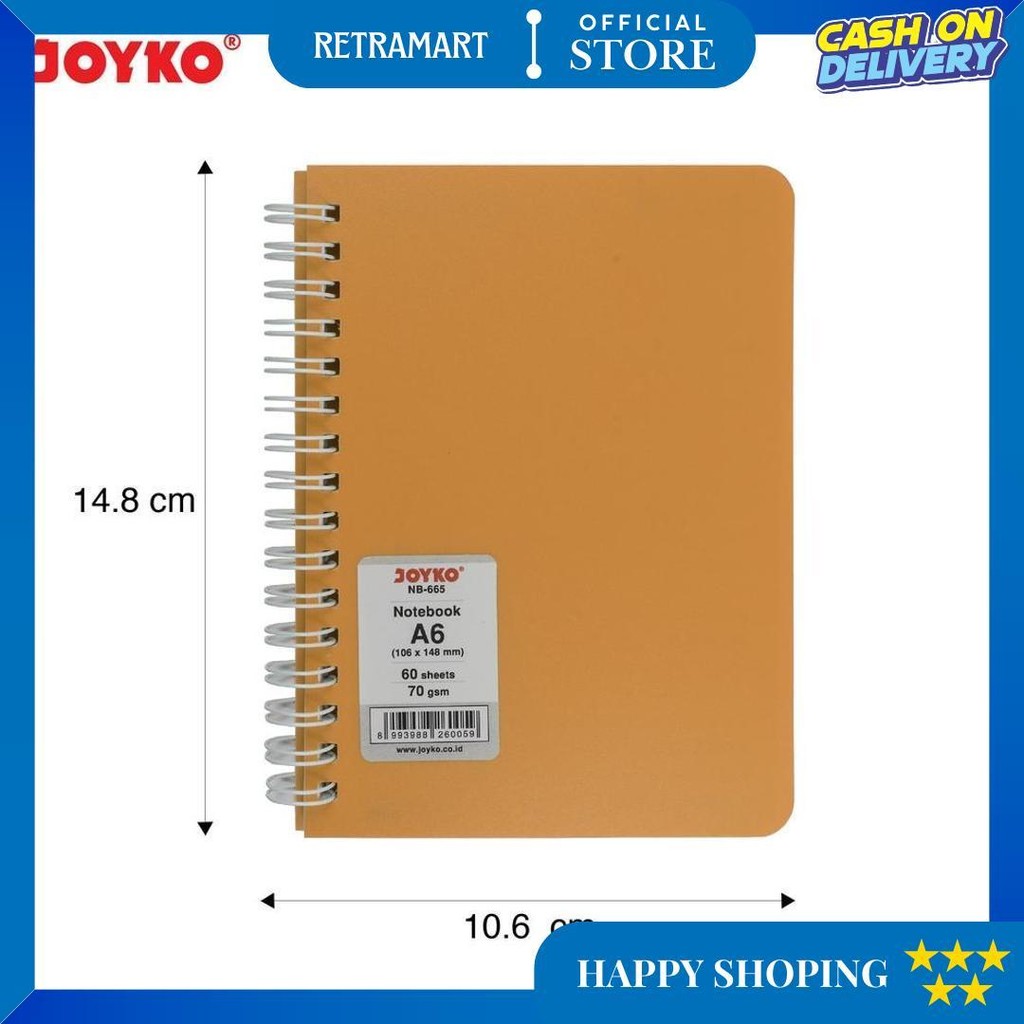 

Joyko Notebook Diary A6 60 Sheets / Buku Catatan Agenda Bergaris Nb-665 D Promo 4.4