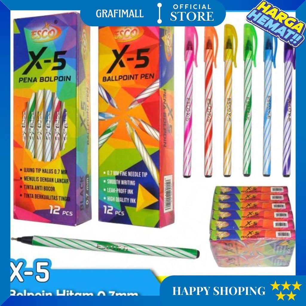 

Pulpen Stark 1 Pack Isi 12Pcs Ballpoint Lilin Tinta Hitam Murah D Termurah