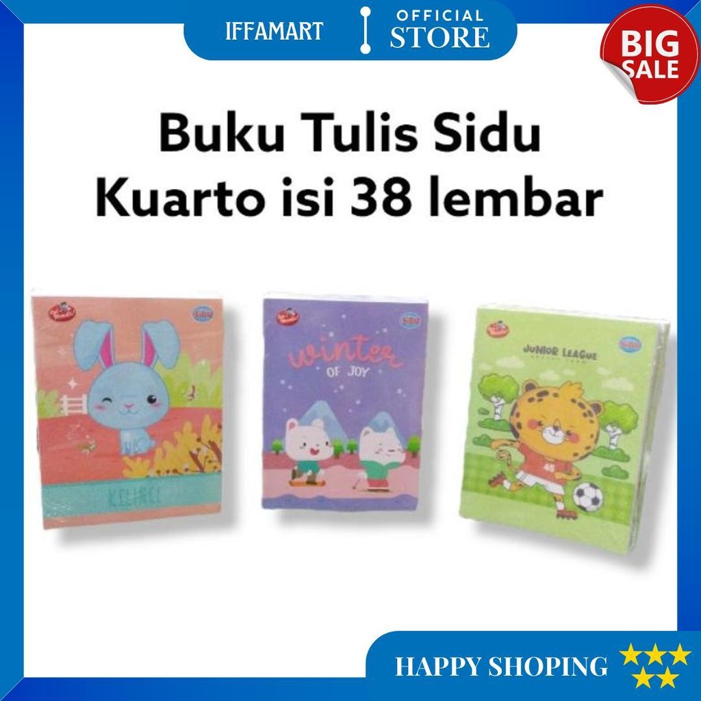 

Buku Tulis Sidu Kuarto Isi 38 Lembar (Per Pack) Tema & Motif Acak/Random D Terlaris