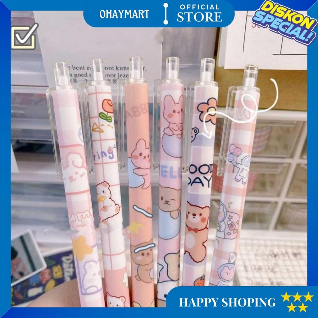 

Kp145 - 1 Set Berisi 6 Pulpen Gel Kartun/Pena Gel Mekanik Pola Lucu(0.55MmHitam) D Gratis Ongkir