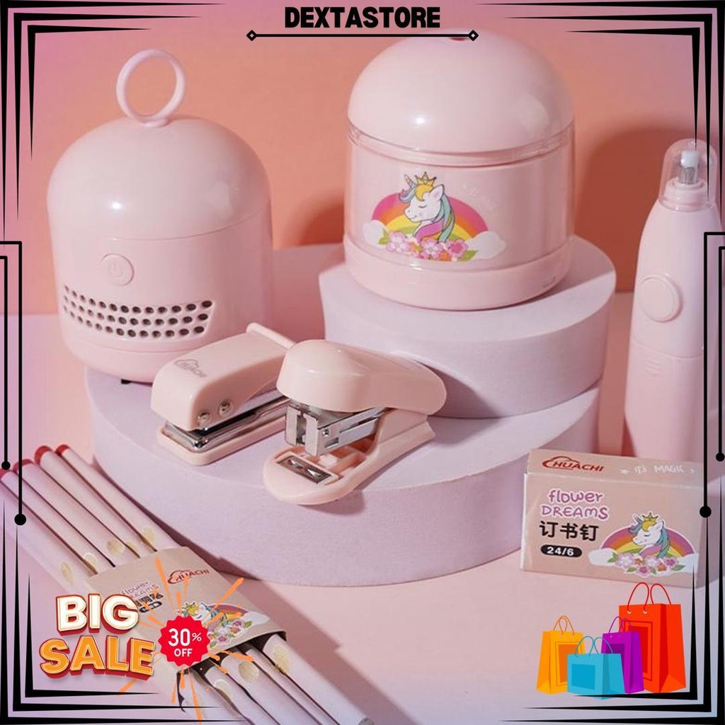 

Paket Set Alat Tulis Elektrik / Electric Stationery Set / Elektrik Rautan Penghapus Vacuum Pensil Lucu Astronot Imut D Cod