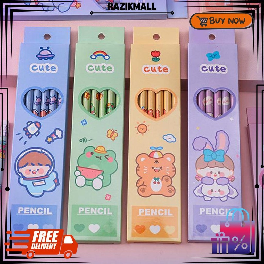 

6Pcs Pensil Motif Kartun Lucu/Pensil Murah Meriah Atk D Termurah
