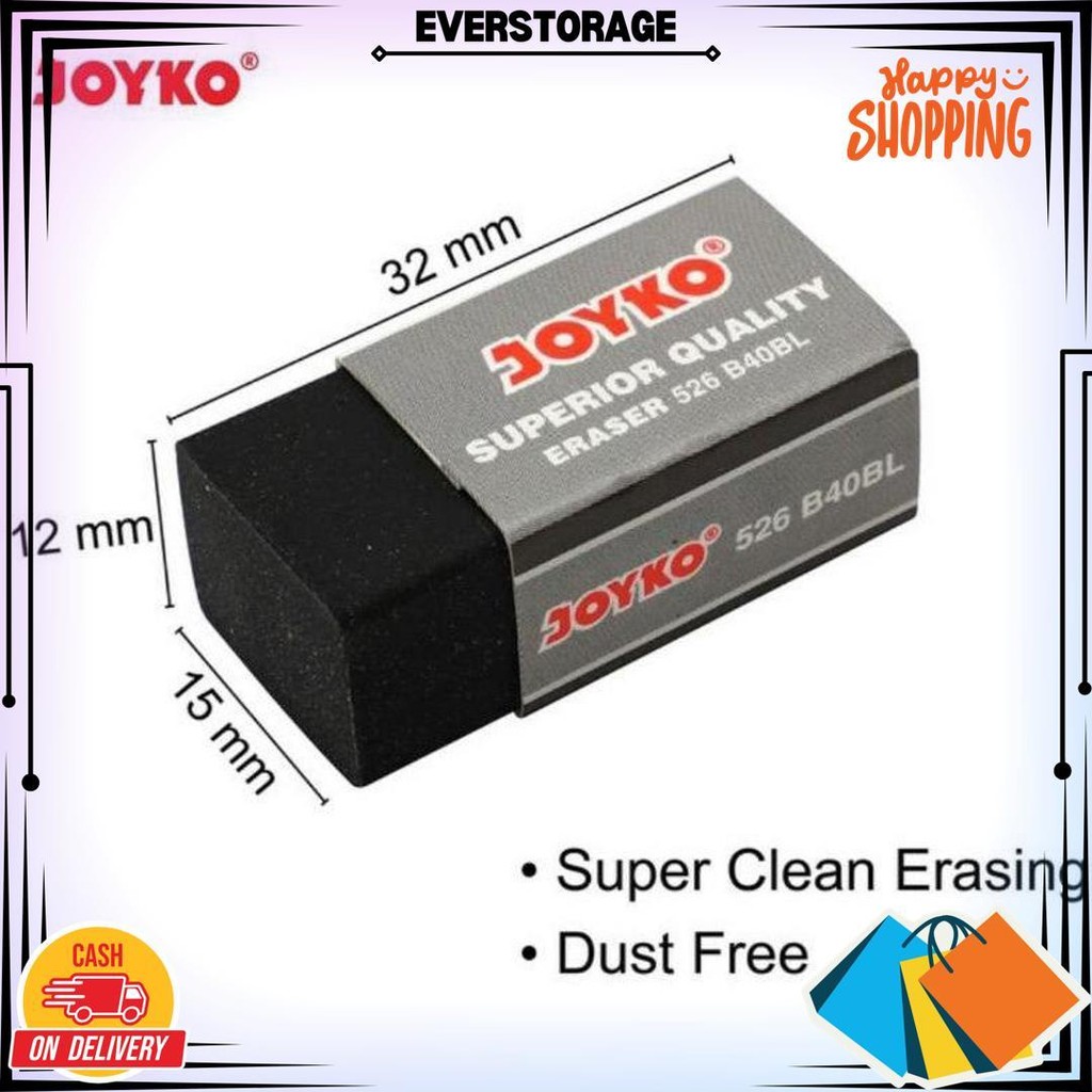 

Eraser Penghapus Joyko Hitam Eb (Isi 20 Pcs) D Sale