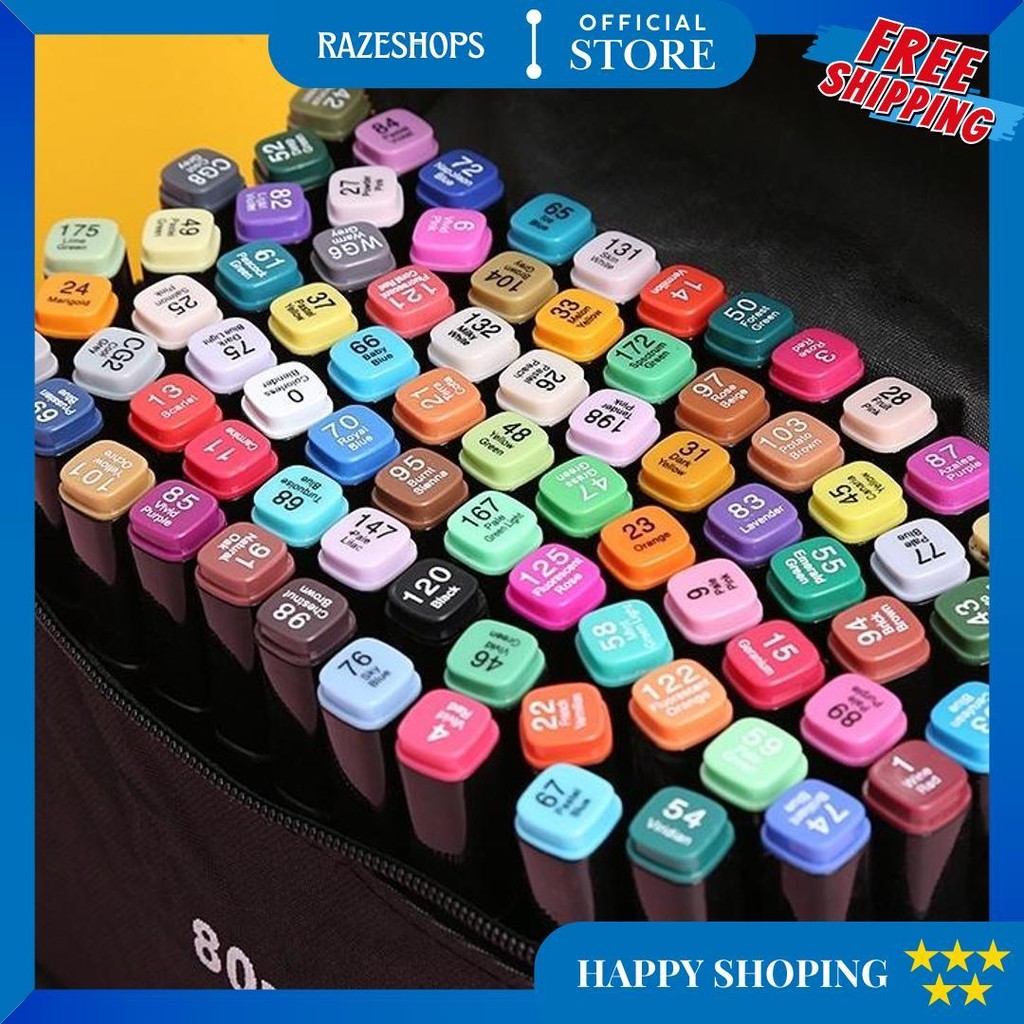 

Toddi Spidol Warna Warni 1 Set Sketch Marker 2 Tip Touch Marker 12/24/30/36/40 48/60/80 Warna Lengkap Touch D Cod