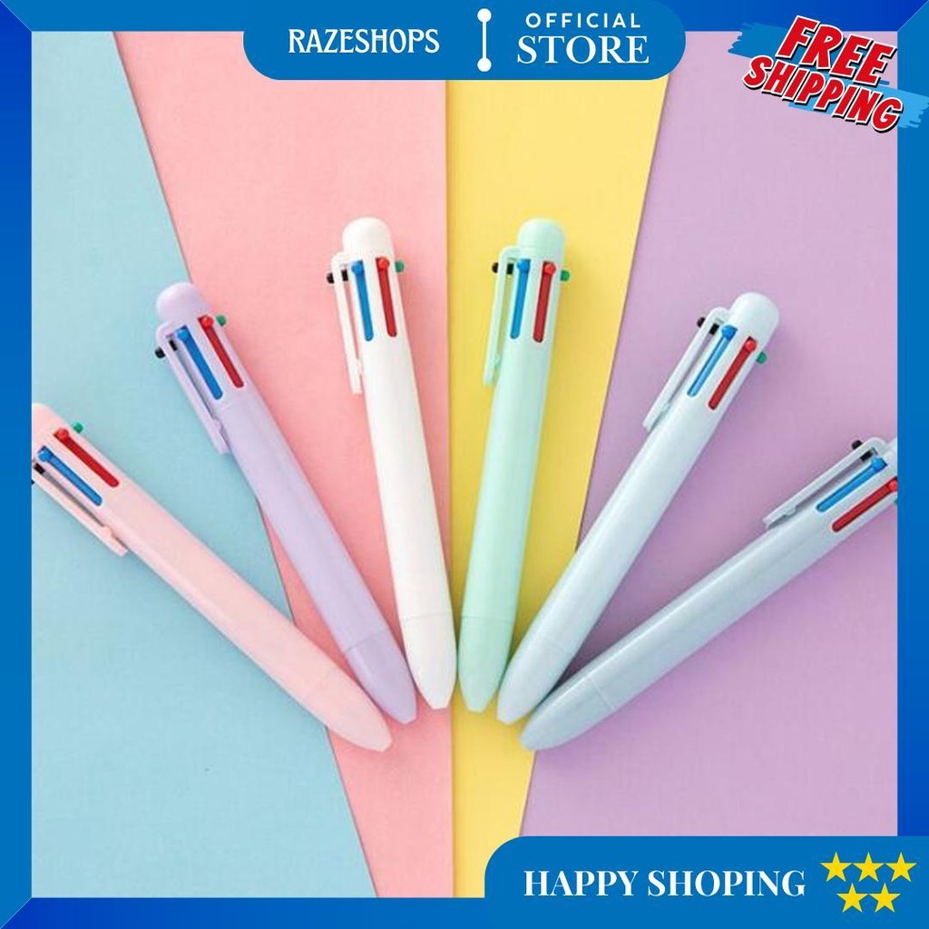 

Pulpen 6 Warna Bolpen 6 In 1 Bolpoint Macaron Series D Promo 4.4