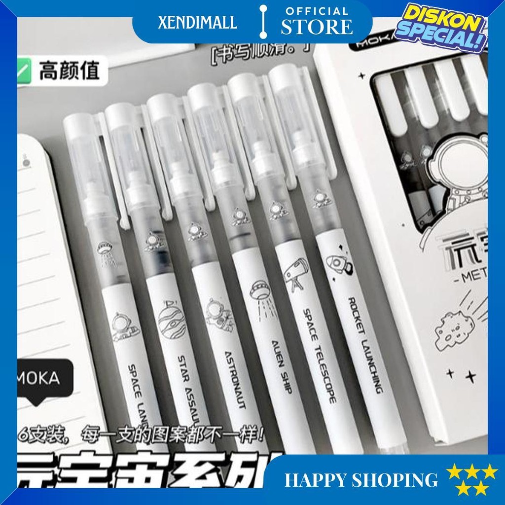 

Bulpoin Set Isi 6Pcs Premium / Pena Set/ Pena Premium / Pena Sekolah D Cod