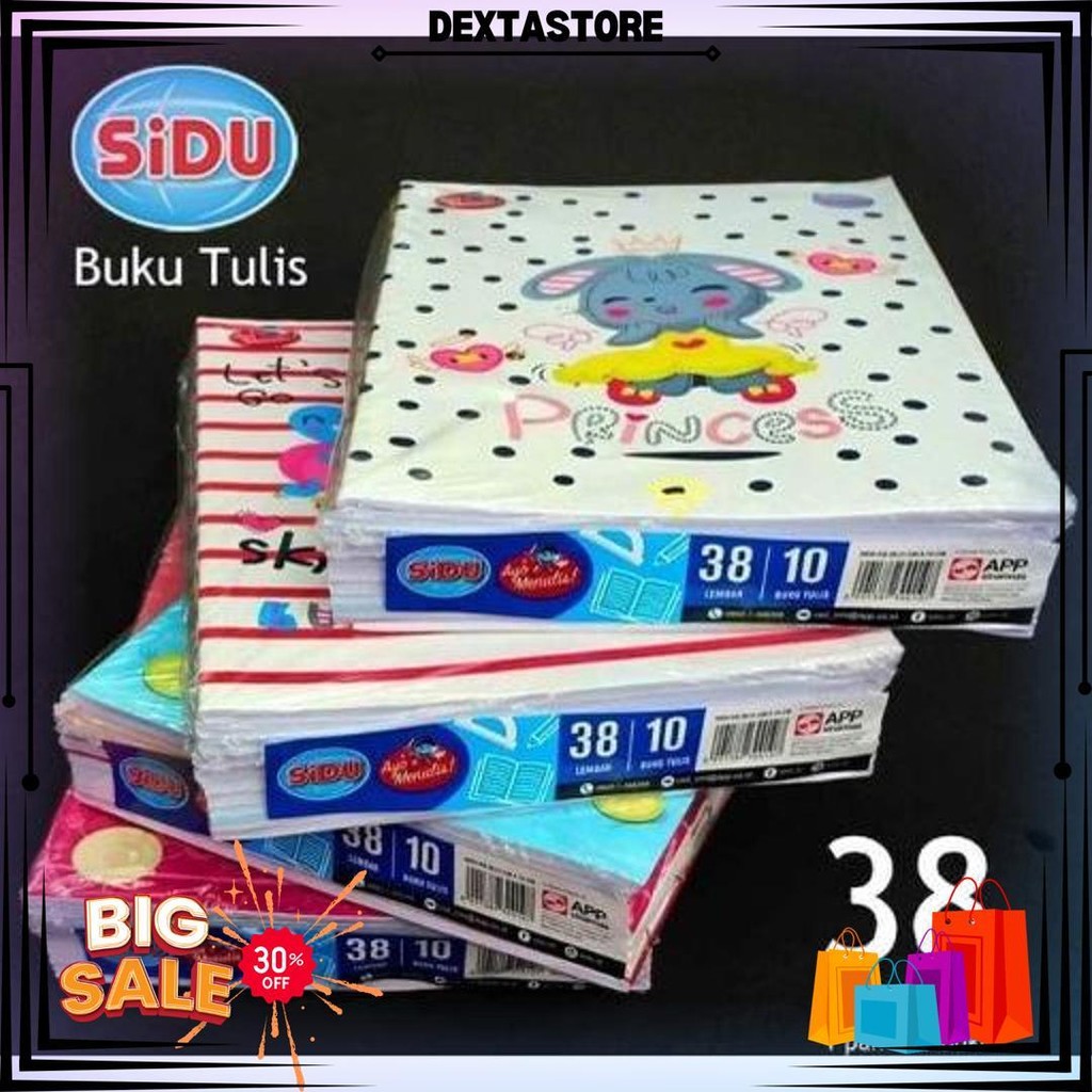 

Buku Tulis Sidu 38 Lembar / Buku Tulis Sekolah ( 1 Pack Isi 10Pcs ) D Cod