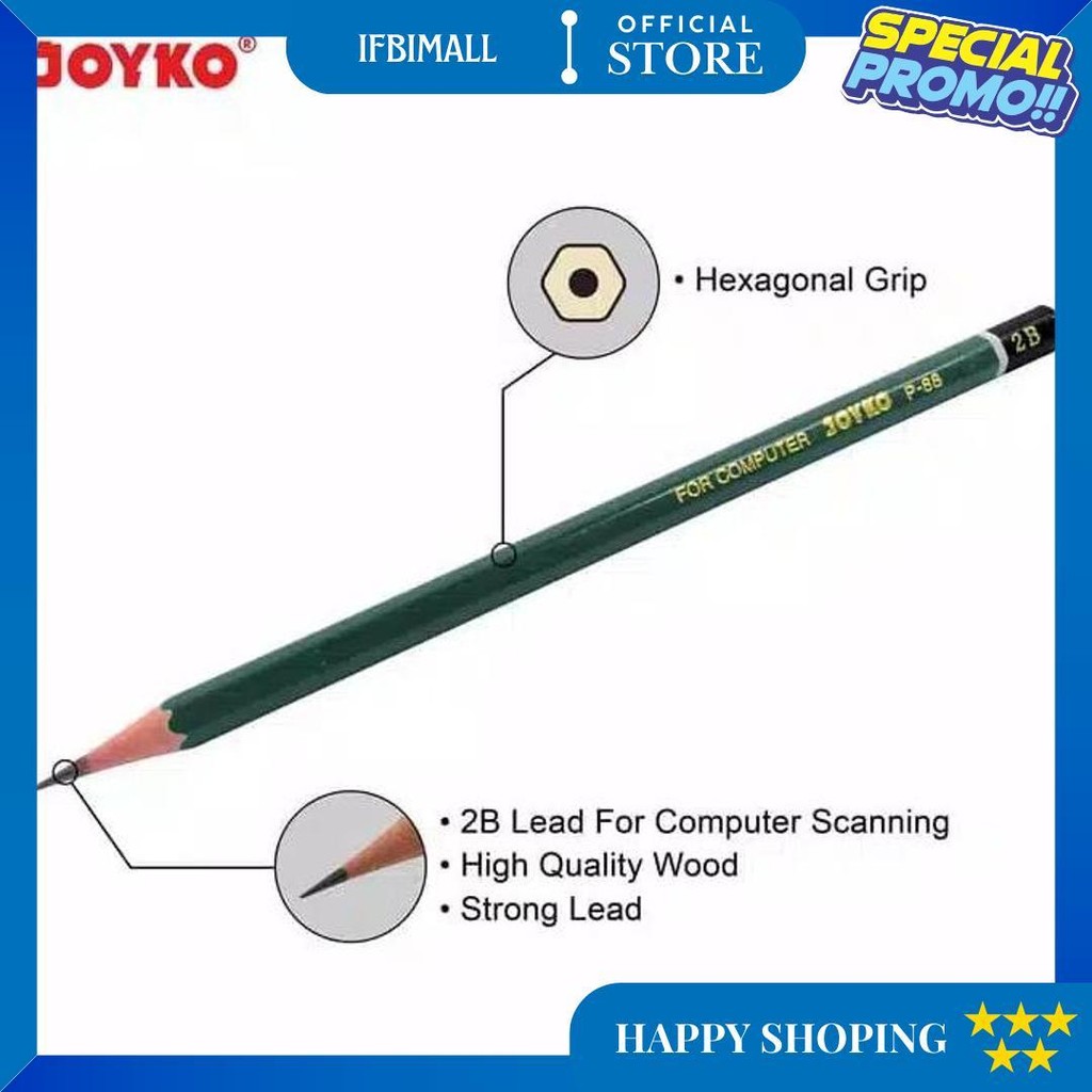 

Pensil 2B Joyko P-88 (1 Lusin) D Terlaris