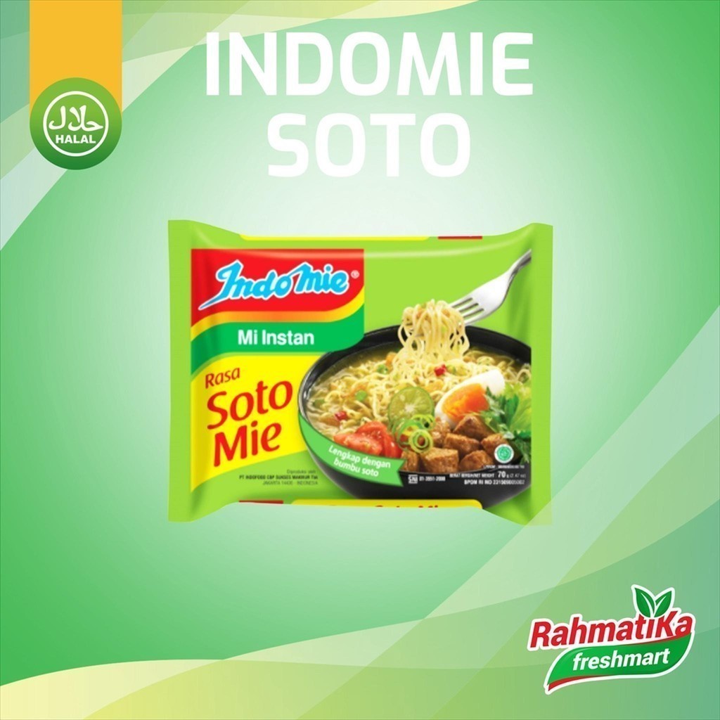 

Indomie Rasa Soto Mie 1 pcs