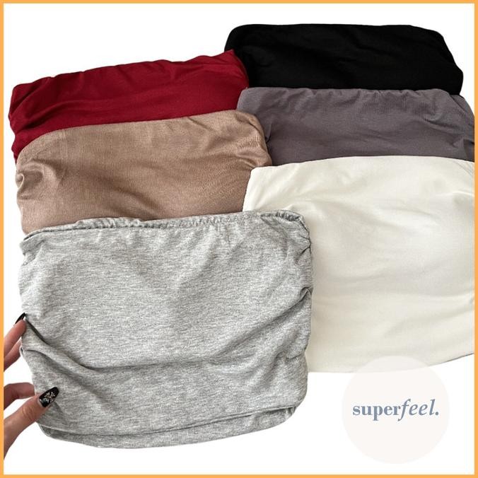 SFL KEMBEN BRA TINGGI CROP TOP TANPA TALI DENGAN CUP BUSA BH PADDED ATASAN CROPTOP TANK TUBE BANDEAU