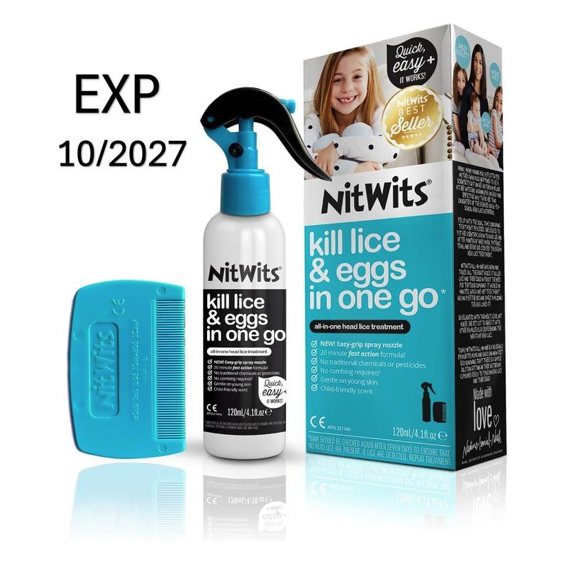 Nitwits All In One Head Lice Solution Obat Kutu 120ml