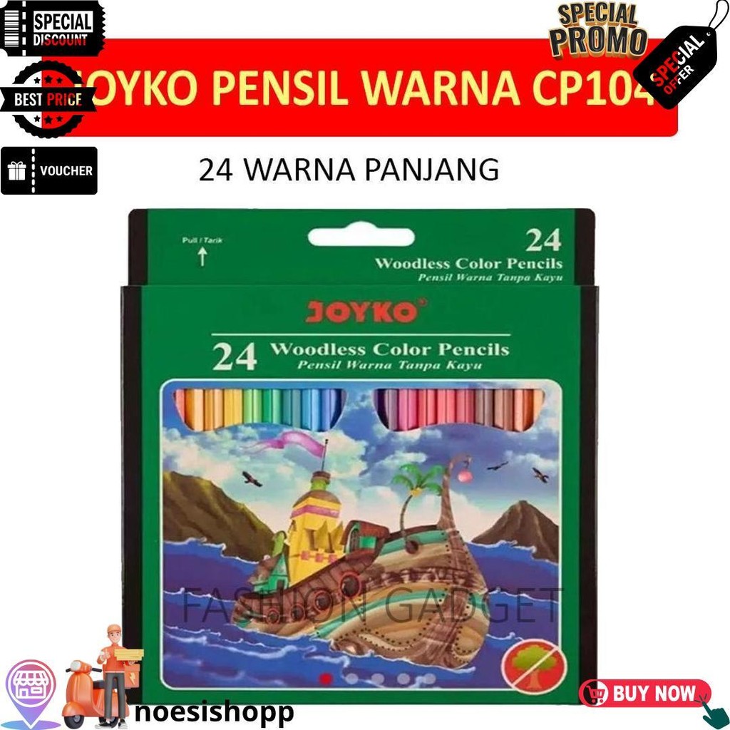 

Joyko Pensil Warna Joyko 24 Warna Panjang Cp 104 Woodless Colour Pencils Color Pencil Alat Tulis Mewarnai Pinsil Warna Perlengkapan Sekolah D Best Seller