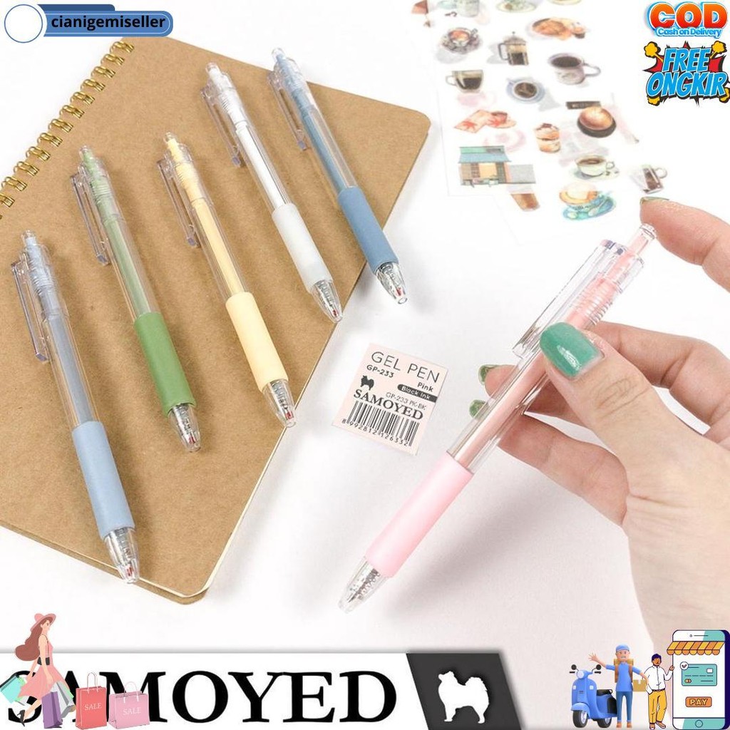 

Pulpen Mekanik / Cetek / Retractable Gel Pen Pastel Samoyed Gp-233 D Termurah