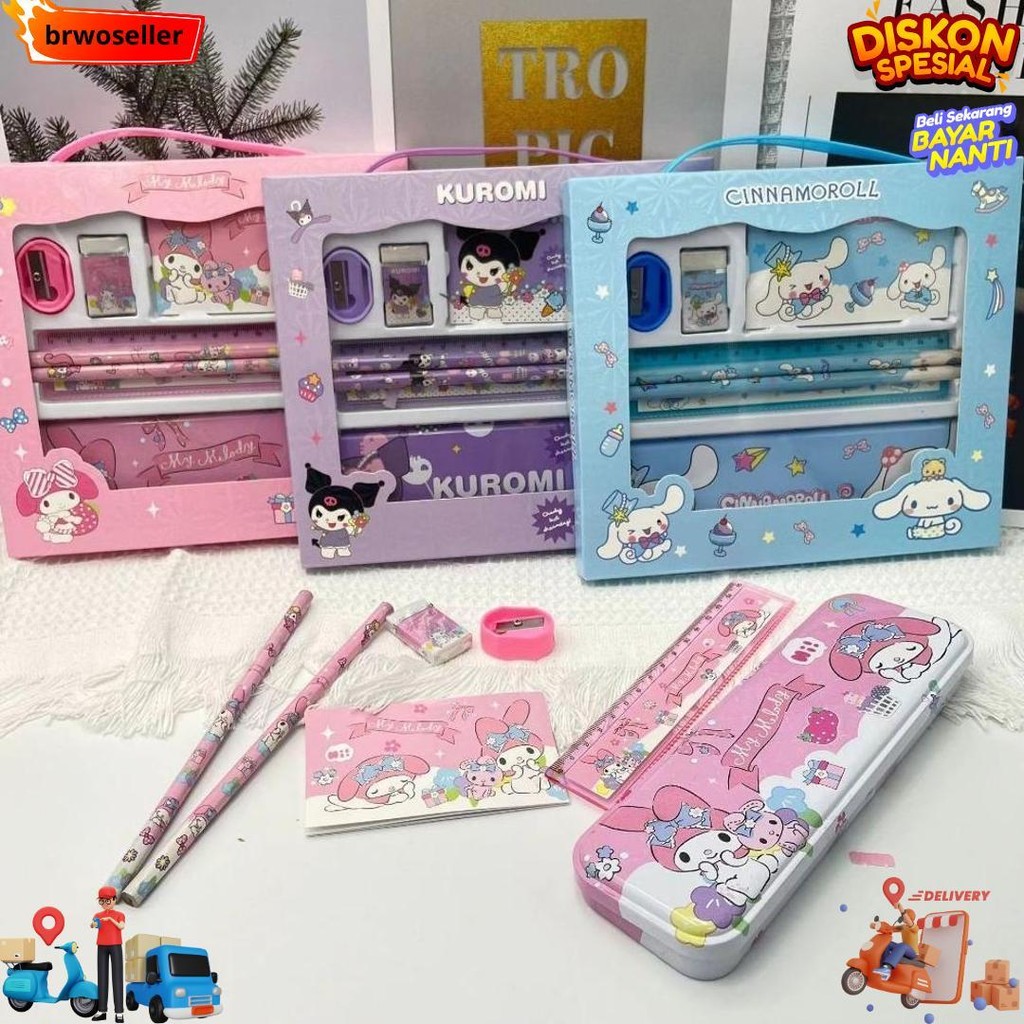 

Fivevoo Alat Tulis Anak Tk / Kotak Pensil Anak Set / Tempat Pensil Anak Perempuan Sanrio / Kotak Pensil Kuromi Squi D Promo Puncak