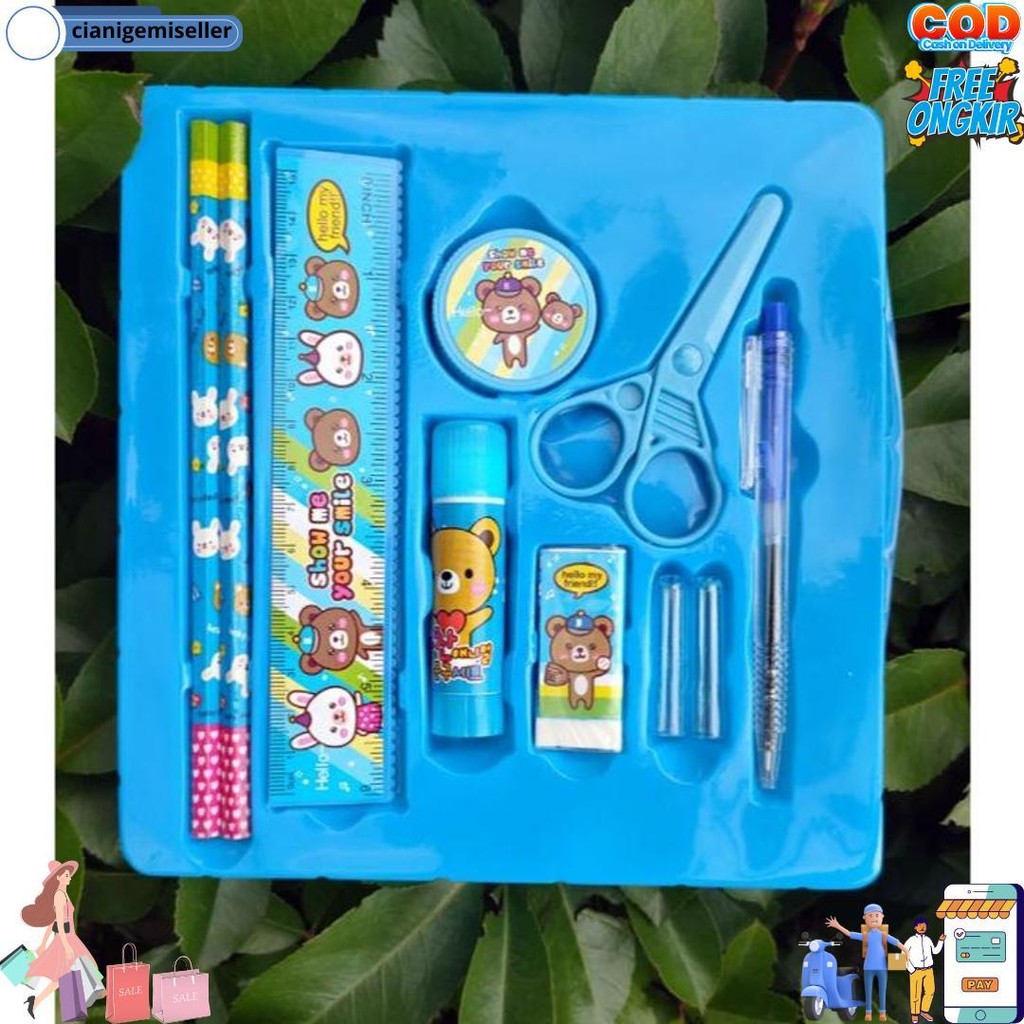 

Alat Tulis Set Anak 8In1 Karakter Set School Supplies For Child / Paket Alat Tulis Anak Tk / Gift Kids Stationery Mr A26 D Gratis Ongkir