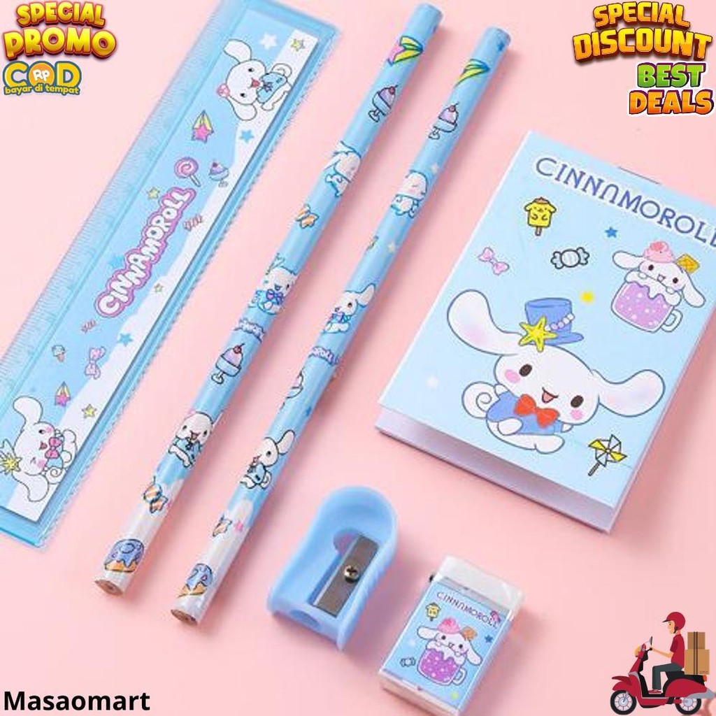 

Set Alat Tulis Isi Tempat Pensil 7 In 1 , Buku Catatan Mini, Pensil, Rautan, Penghapus Dan Penggaris D Promo 4.4