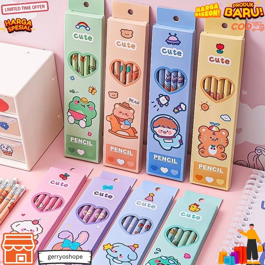 

Peach - Pensil Anak Karakter Lucu / Pensil Set Pack Cute / Pensil Set Alat Tulis Sekolah Anak / Pensil Set Isi Banyak S5670 D Sale