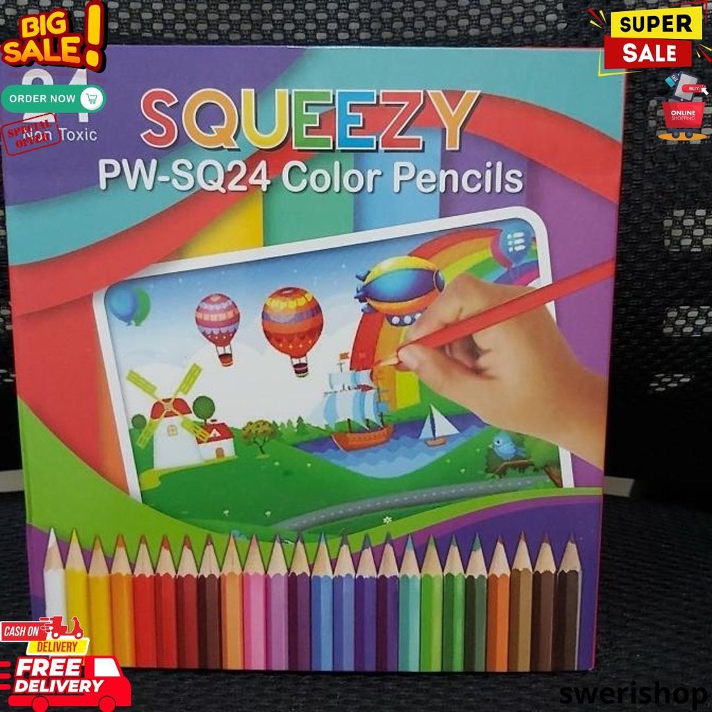 

Pensil Warna Squeezy - Panjang [24 Warna] - Sq24L D Promo 4.4