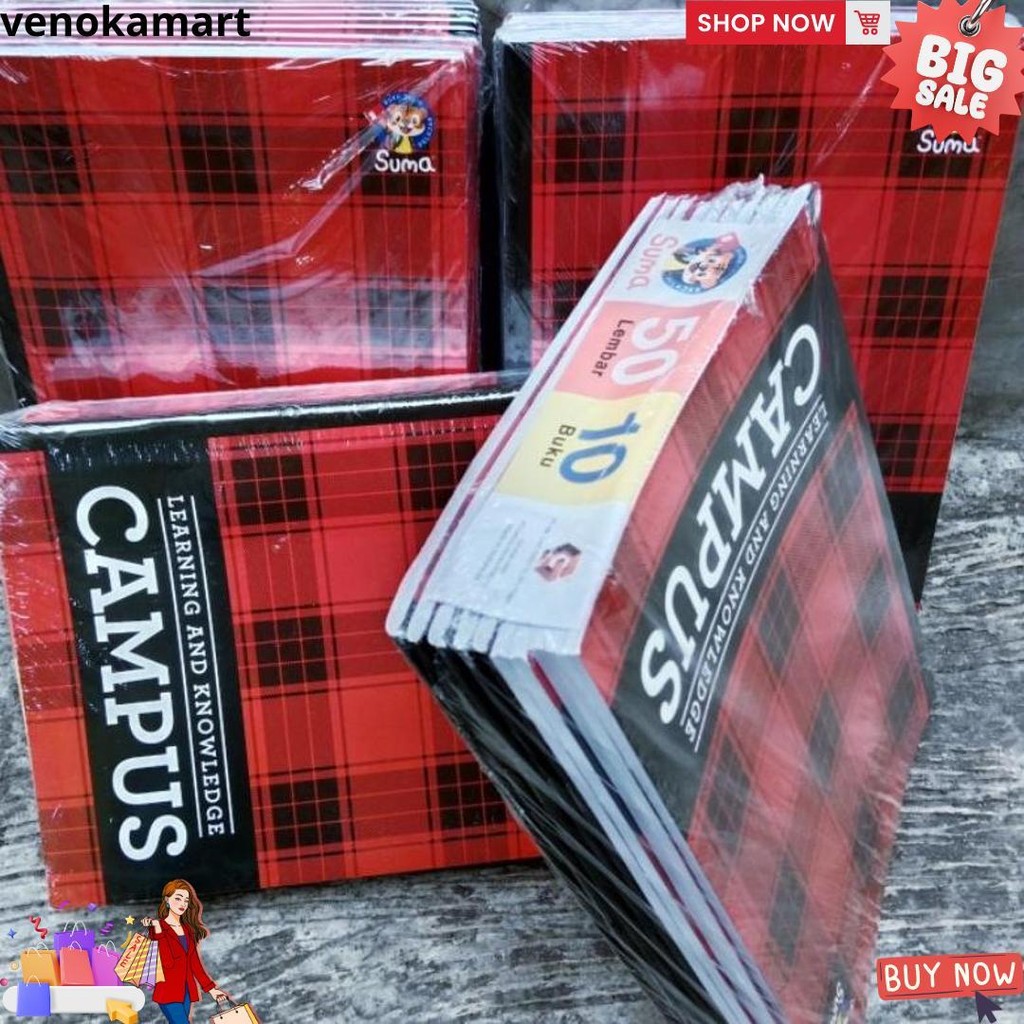 

Promo Isi 5 Pcs Buku / Buku Tulis Suma Campus 50 Lembar / Buku Catatan Ukuran Boxy D Termurah
