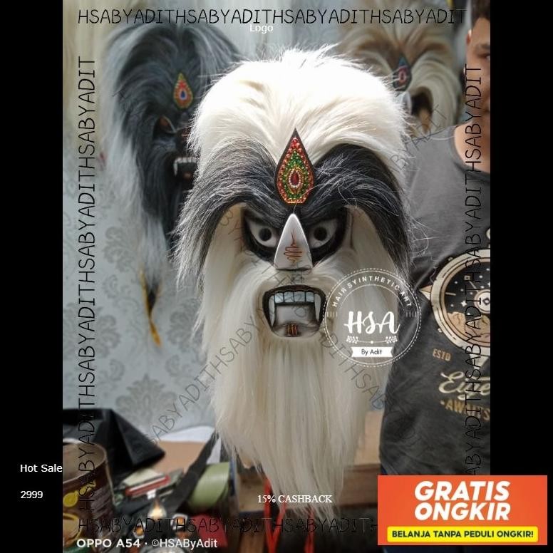Topeng Ganongan Murah Bujang Ganong Keren Murah Terbaru Instant