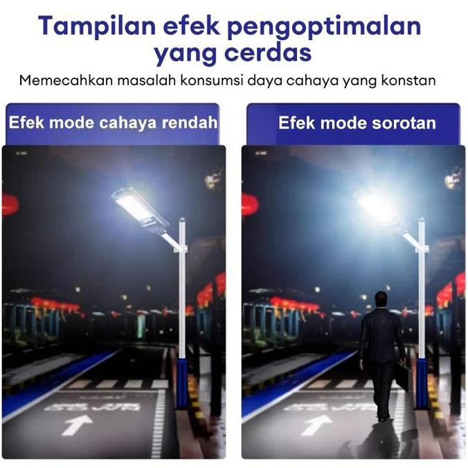 Promo Lampu Jalan Tenaga 1500W Surya Outdoor 0 Biaya Listrik Tahan Air Sangat Terang Lampu Taman Fit