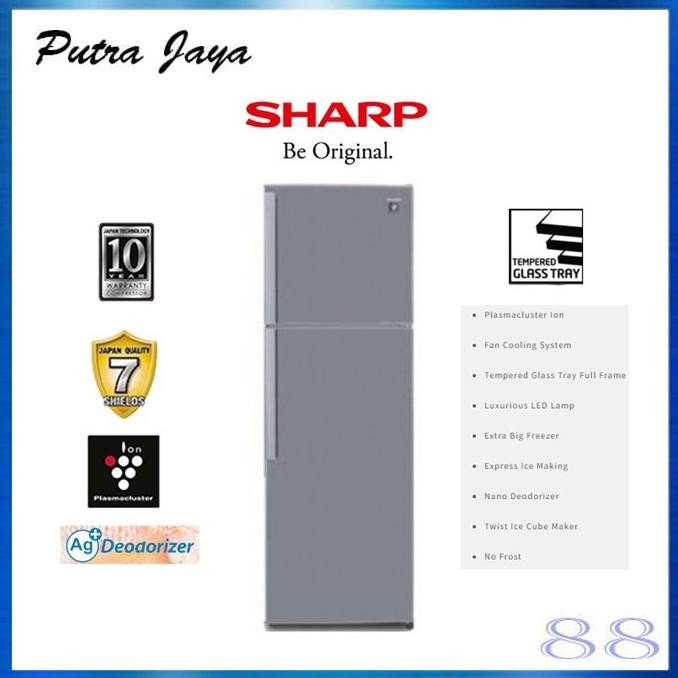 Murah Sharp Kulkas 2 Pintu SJ-420GP-SD / SJ420GPSD / SJ 420 GPSD / 420GPSD Non COD