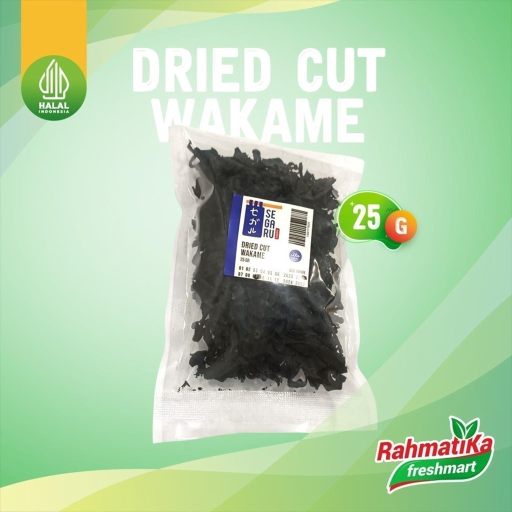 

Dried Cut Wakame / Rumput Laut Kering 25 gram