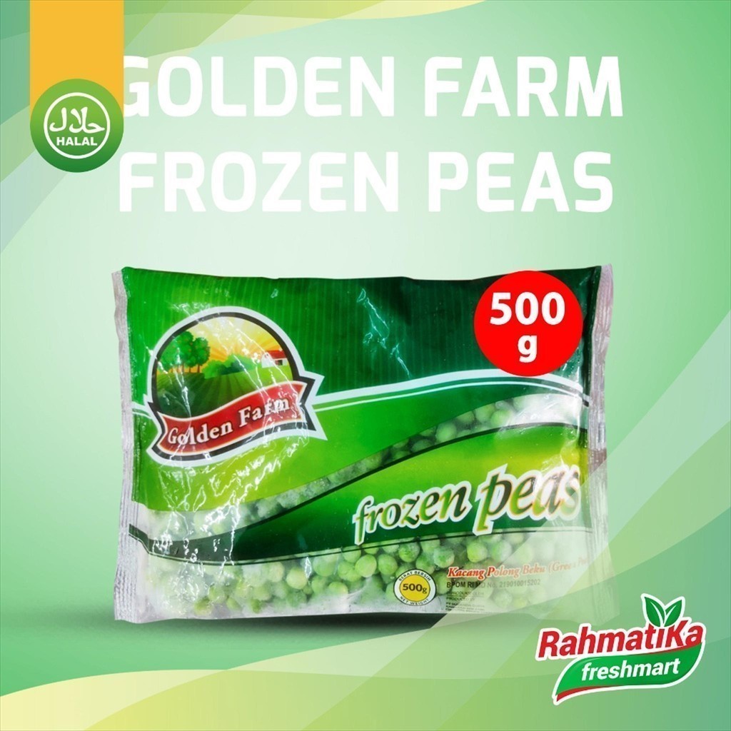 

Golden Farm Green Peas / Kacang Polong Beku 500 gr