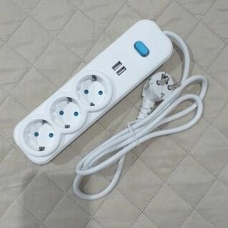 Sale Stop Kontak Stopkontak 3 Lb Usb 2 Port Serbaguna Shukaku 4000W~16A