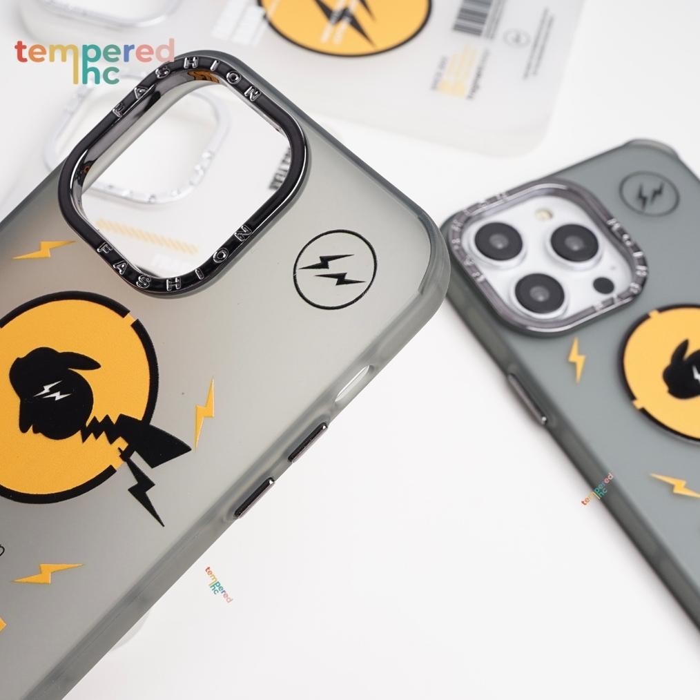 Fn-56 New  Premium Case Iphone Petir Pikachu ( Iphone Xr - 14Promax Ready  )