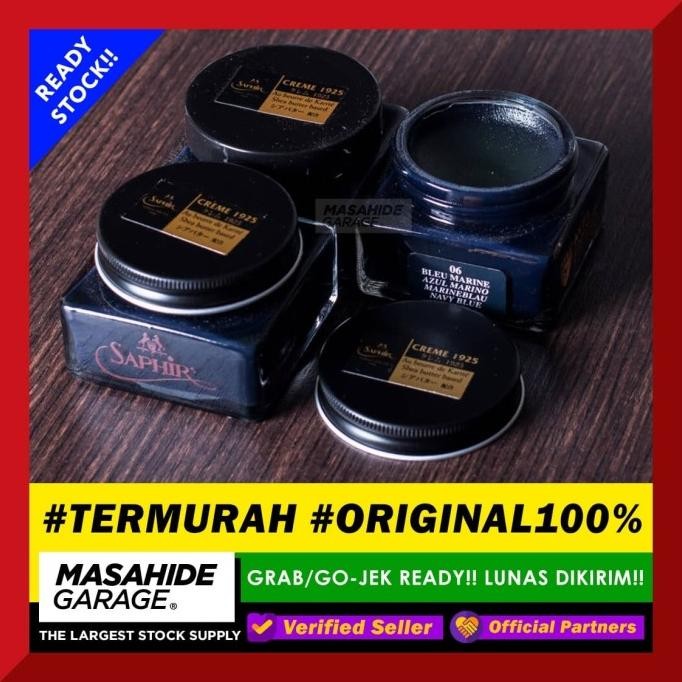 (TERMURAH) SAPHIR CREME - NAVY BLUE - 75ml - SEMIR SEPATU KULIT IRF