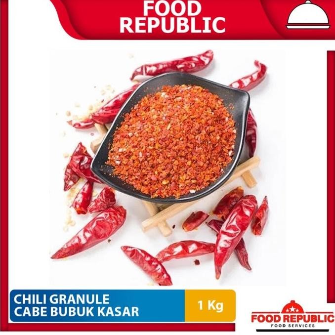 

Chili Granule 1 KG / Cabe Bubuk Kasar / Cabe Granules Import Halal
