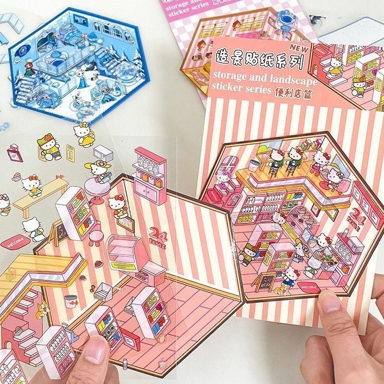 

Jg-56 Storage And Landscape Sticker Diy Mainan Anak Tempelan Kreatifitas Busybook Stiker