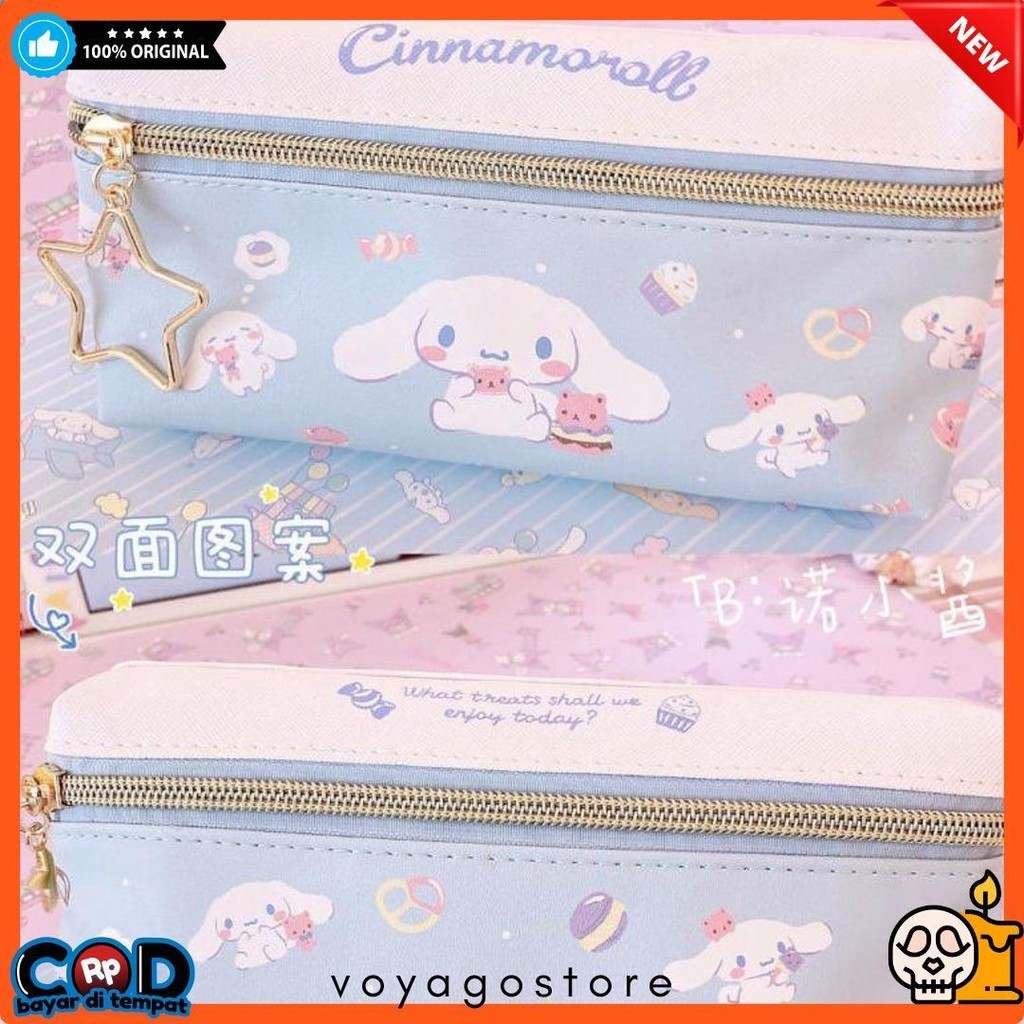 

Tempat Pensil Terbaru 2 Sisi / Kotak Pensil Sanrio Terbaru /Pencil Case Cinnamoroll Kueomi Melody 2 Sekat Terlengkap Dan Termurah