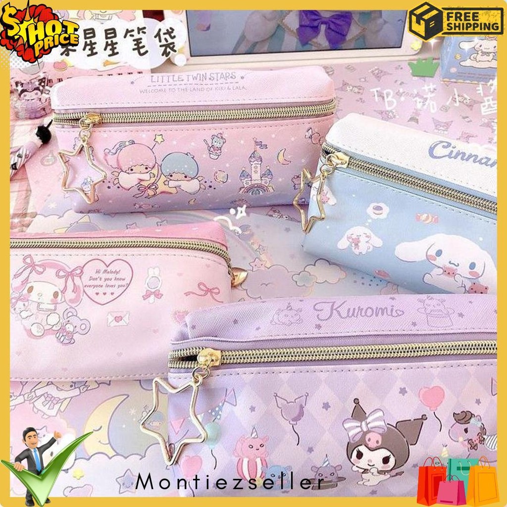 

Tempat Pensil Terbaru 2 Sisi / Kotak Pensil Sanrio Terbaru /Pencil Case Cinnamoroll Kueomi Melody 2 Sekat Flash Sale! Diskon Hingga 70%