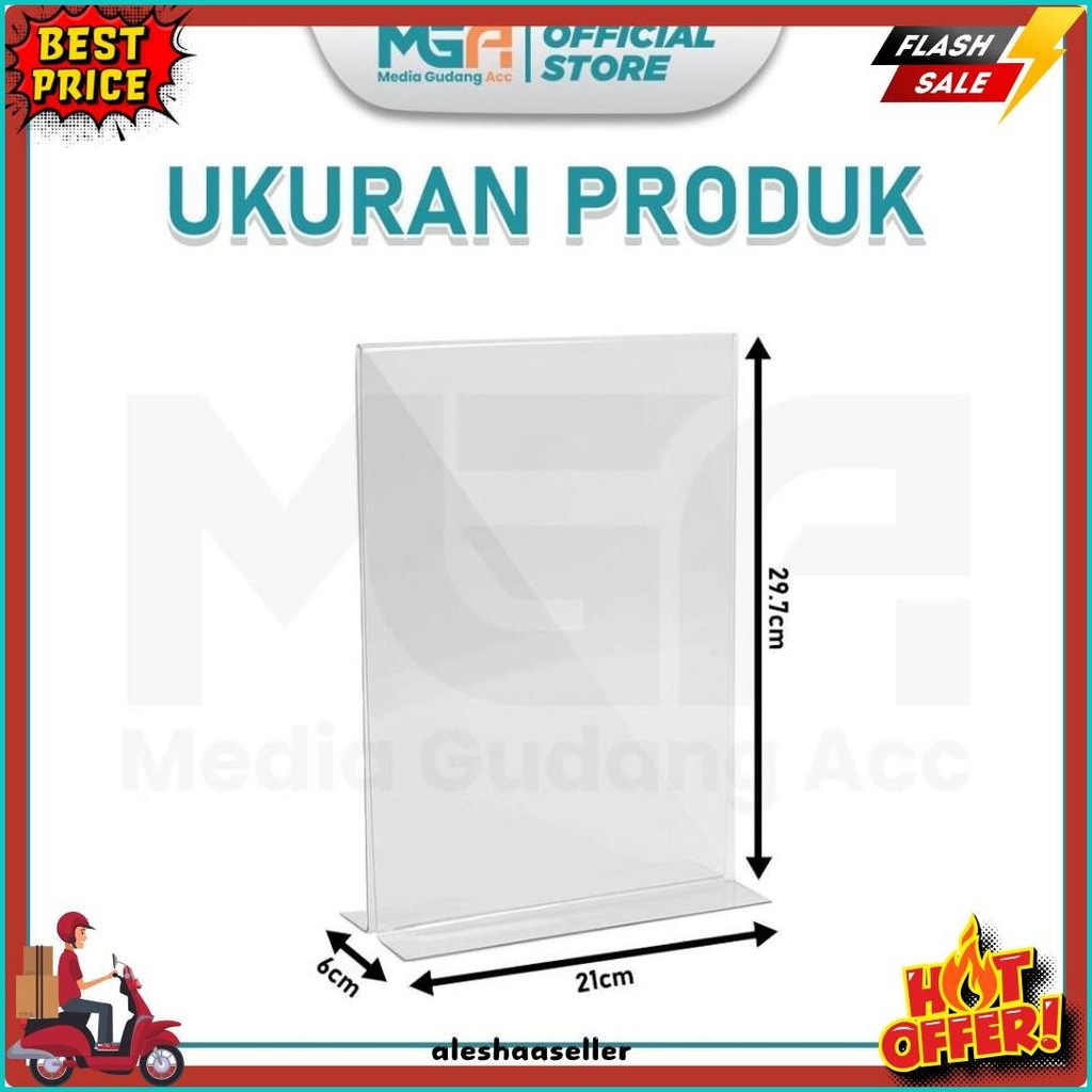 

Tempat Brosur A4 2Mm Portrait 2 Sisi / Tent Holder / Tent Card Stand Akrilik Diskon Setengah Harga