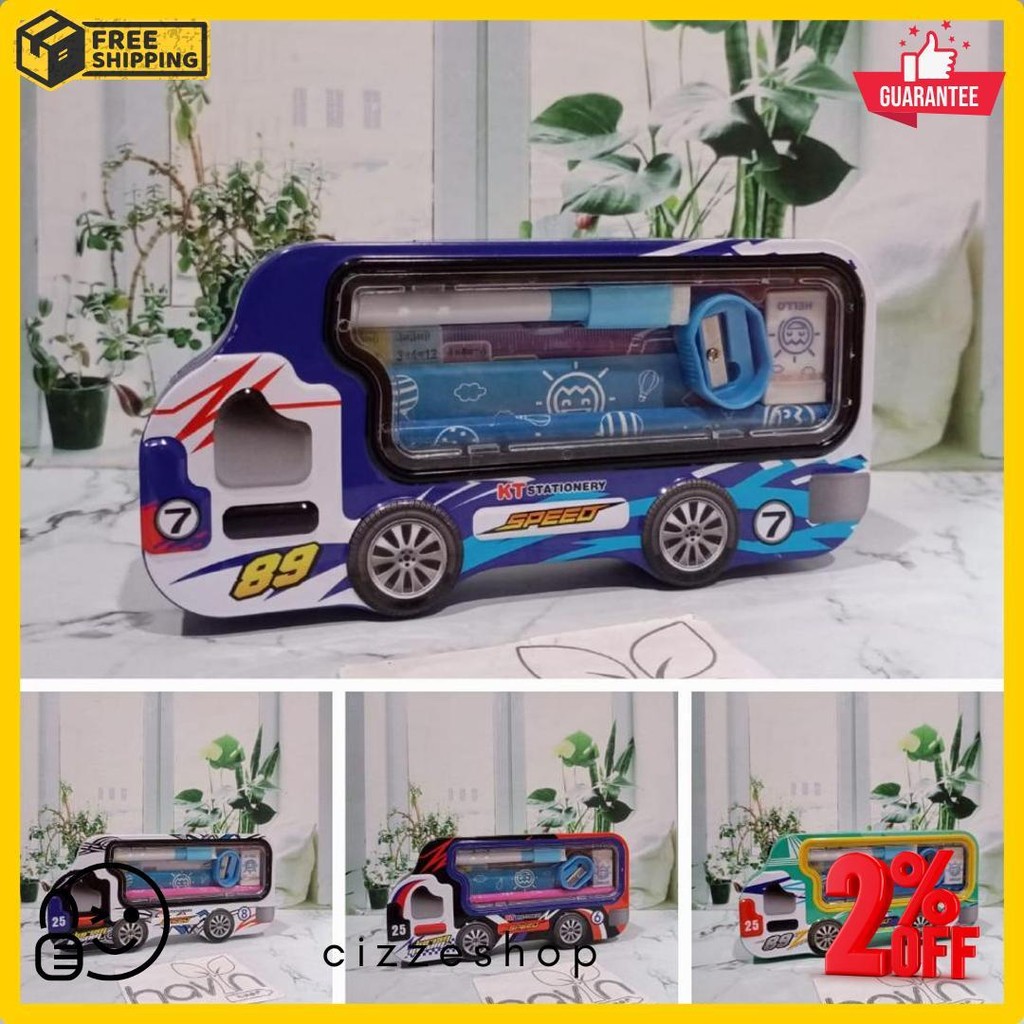 

Kotak Pensil Bahan Kaleng Model Truk Besar Pencil Case Tempat Pensil Diskon