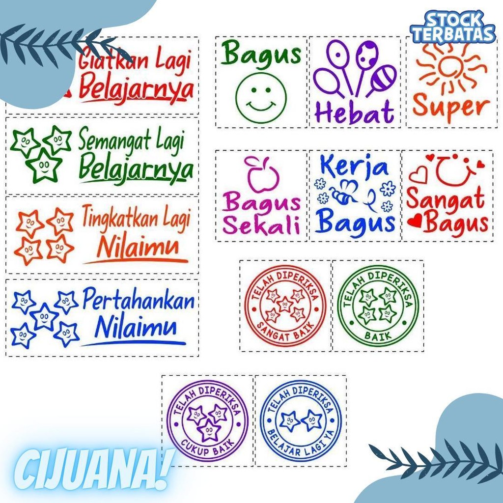 

Stempel Nilai Guru / Penilaian / Koreksi / Checked Diskon Setengah Harga