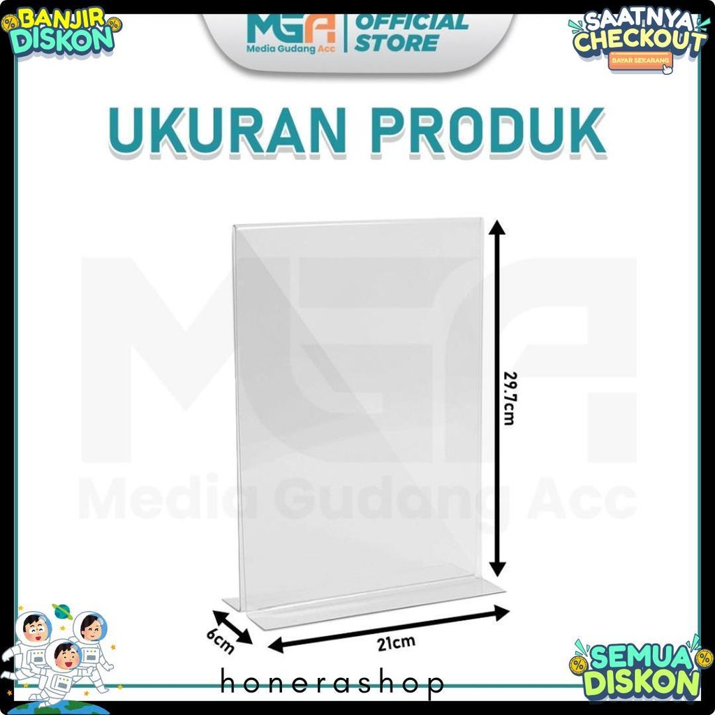 

Tempat Brosur A4 2Mm Portrait 2 Sisi / Tent Holder / Tent Card Stand Akrilik Flash Sale! Diskon Hingga 70%