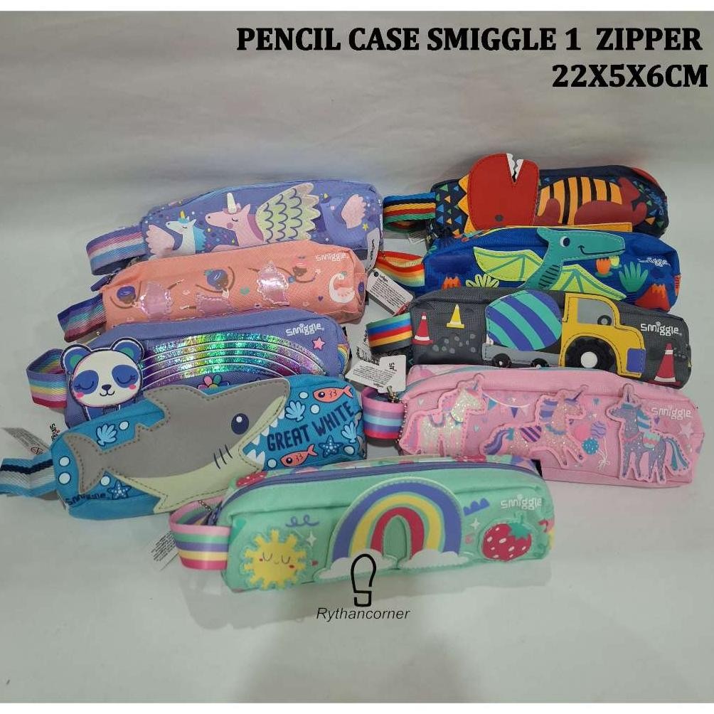 

Pencil Case Kotak Pensil Smiggle 1 Zipper Karakter Diskon Setengah Harga