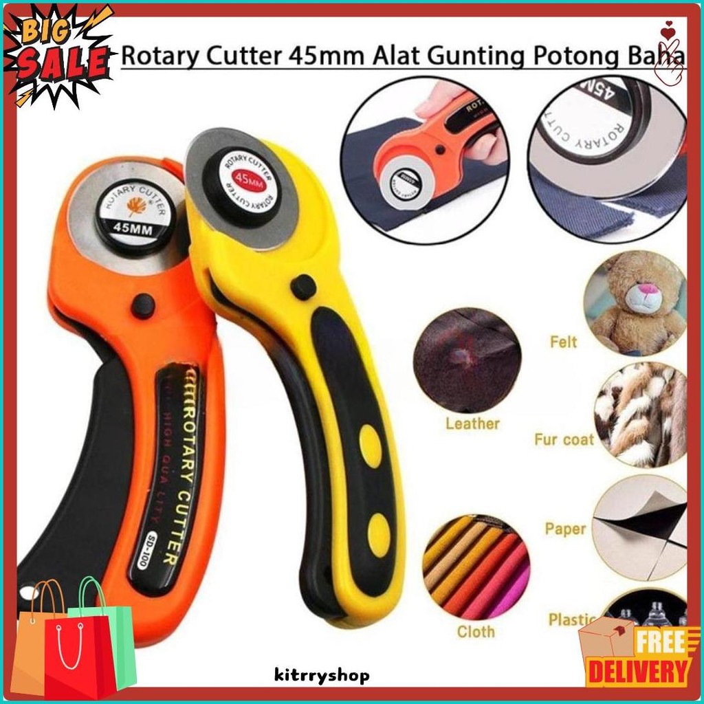 

Rotary Cutter 45Mm / Refill Cutter/ Alat Gunting Potong Bahan Kain Alat Potong Diskon