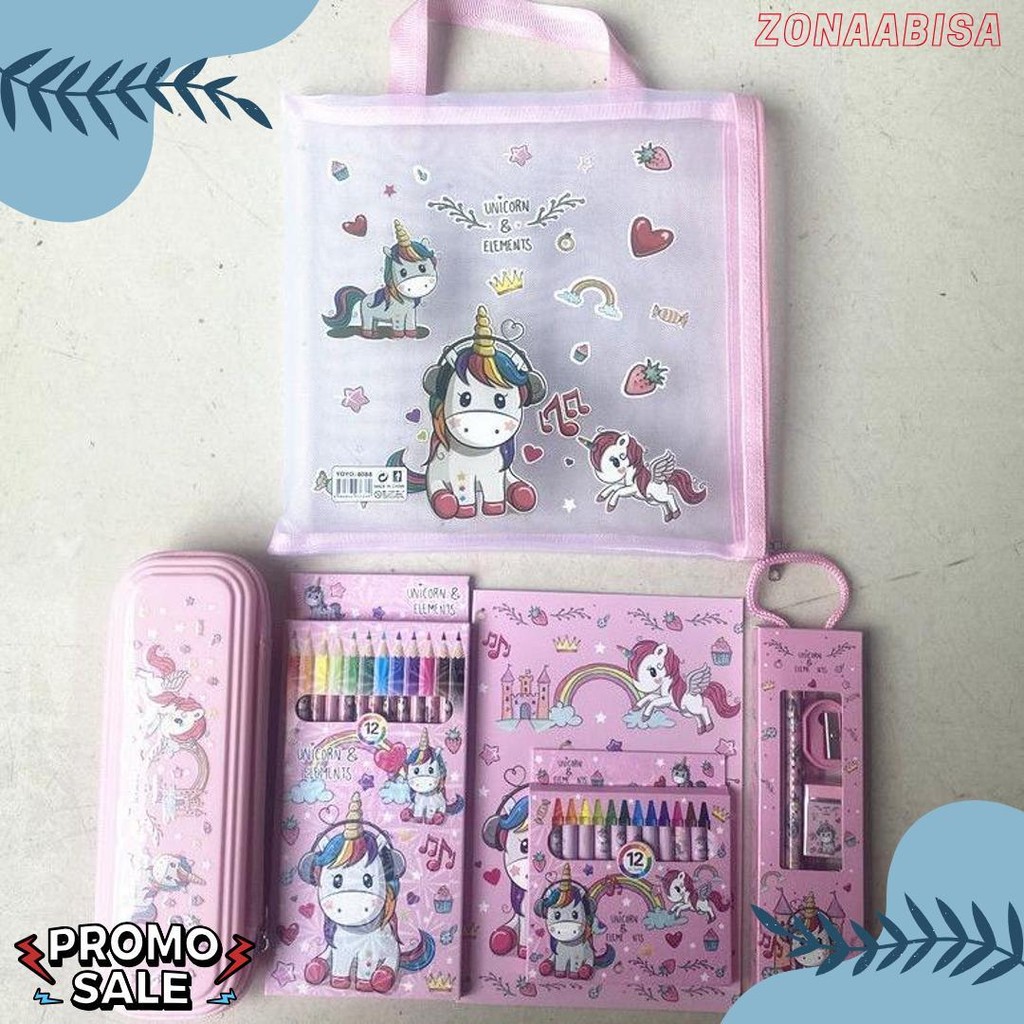 

[Serbalakuofficial](Ktps.11)Kotak Pensil Sett / Study Set Stationery Set Alat Tulis Sekolah Anak Set Atk Motif Diskon