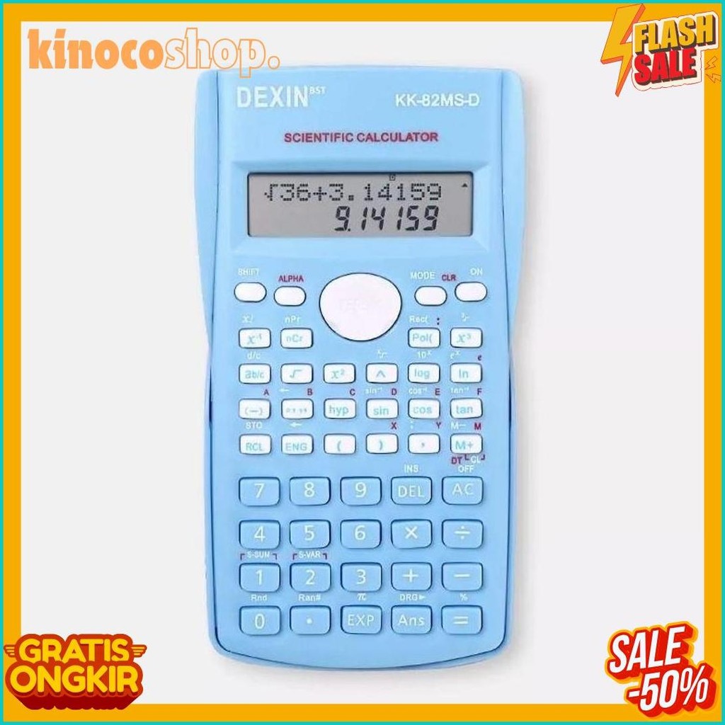 

Kalkulator Ilmiah Scientific Dexin Kk-82Ms Diskon Setengah Harga
