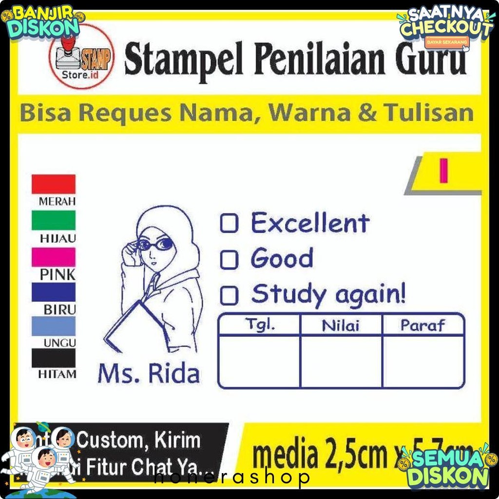 

Stempel Penilaian/Ganti Nama, Gambar Dan Warna/Cap Guru/Stampelbuguru Terlengkap Dan Termurah