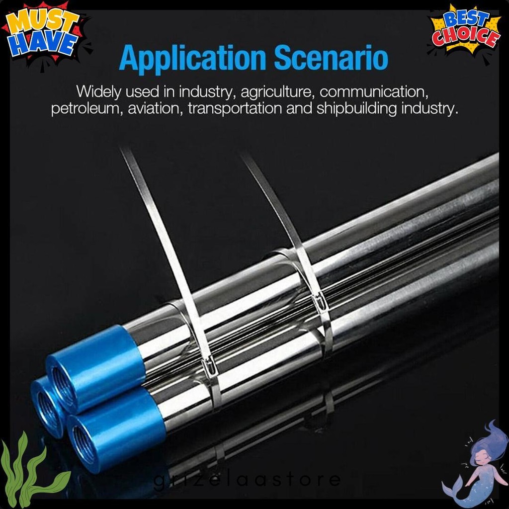 

50Pcs 15/20/30Cm Kabel Ties Stainless Steel Cable Ties Kabel Tis Steel 304 Terlaris! Produk Ini Banyak Dicari