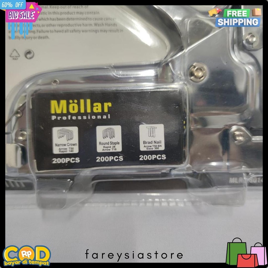 

Gun Tacker Alat Staples Dan Paku Tembak 3In1 / Staple Gun Mollar 4-14Mm / Stapler Tembak Manual Flash Sale! Diskon Hingga 70%