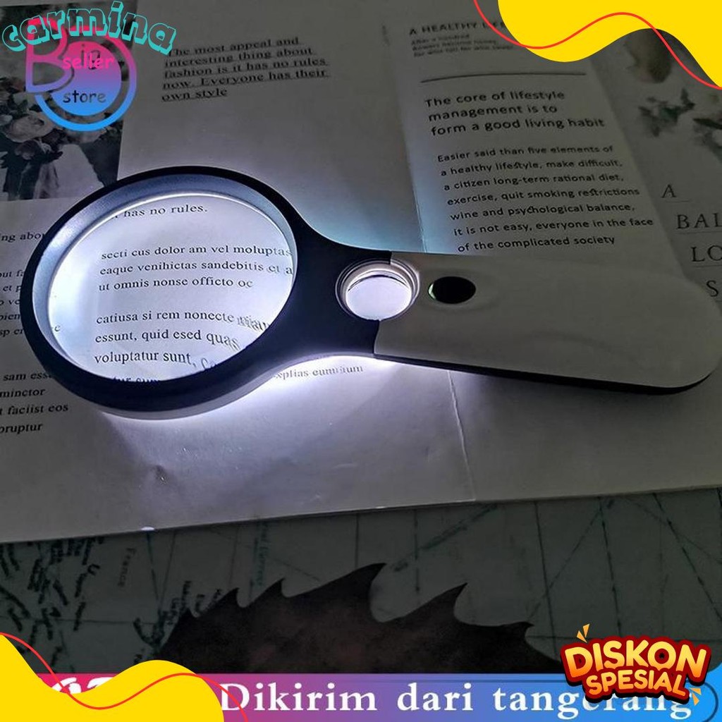 

2 In1 Lampu Kaca Pembesar Led Membaca Magnifying Glass Dengan Lampu Terlengkap Dan Termurah