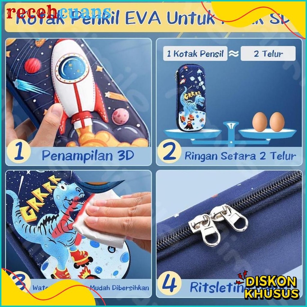 

Hoptech- Aimilo Tempat Pensil 3D Anak Kartun Stationery Kotak Pensil Alat Tulis Perlengkapan Sekolah Diskon Setengah Harga