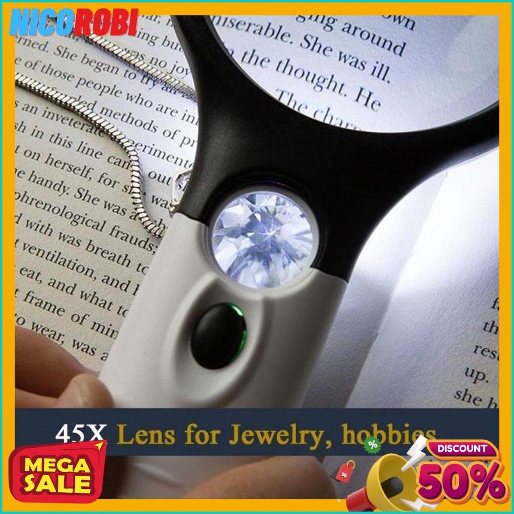 

2 In1 Lampu Kaca Pembesar Led Membaca Magnifying Glass Dengan Lampu Terlengkap Dan Termurah