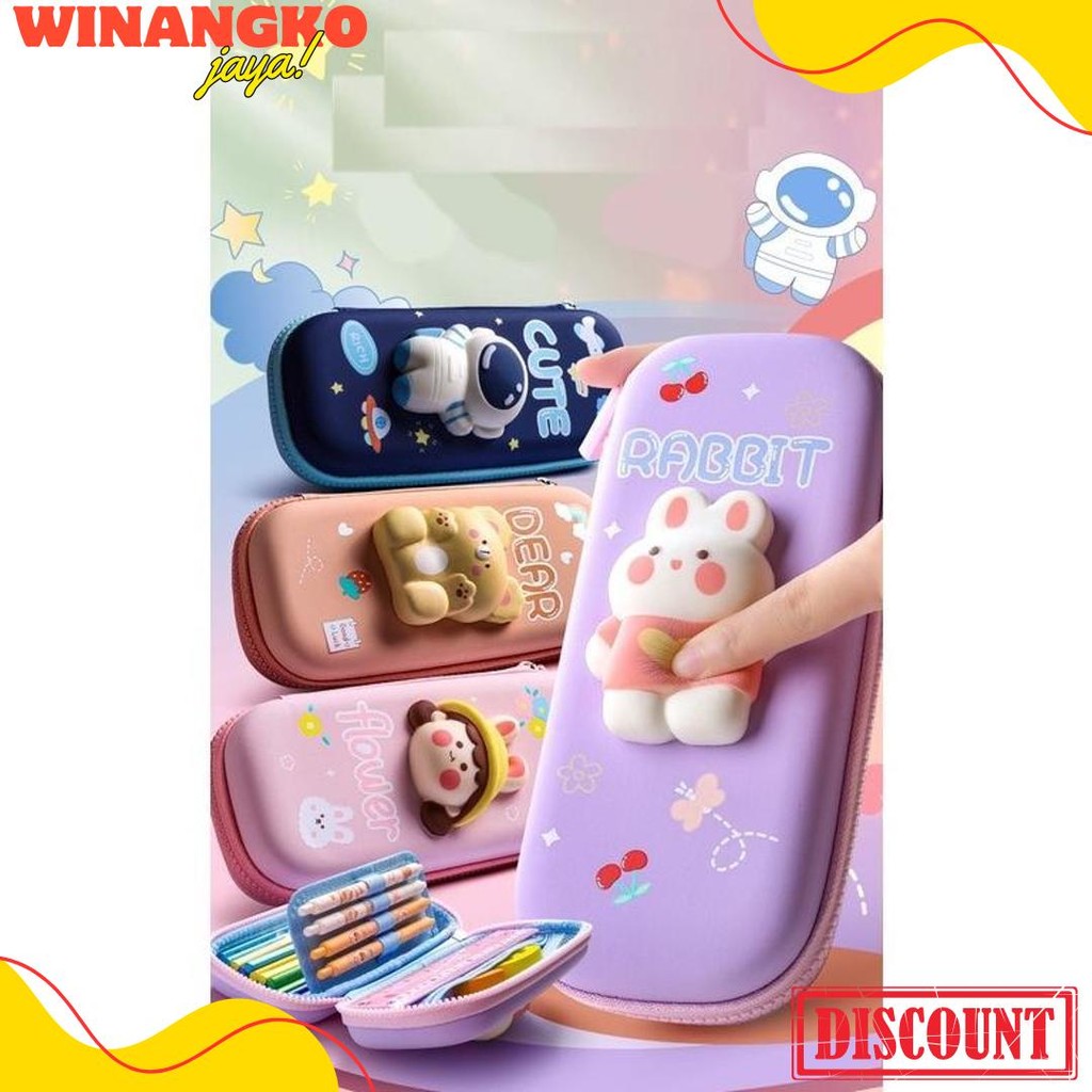 

Kotak Pensil 3D Squishy Tempat Pensil Hardcase Waterproof Pencil Case Anak Lucu 2 Tingkat 2 Lapis Flash Sale! Diskon Hingga 70%